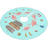 フラミンゴホリデーアドベンチャー ブラッシュドポリエステルツリースカート (アングル)