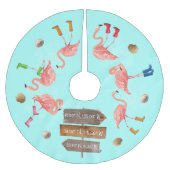 フラミンゴホリデーアドベンチャー ブラッシュドポリエステルツリースカート (正面)