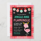 フラミンゴホリデーバースデーパーティー 招待状 (正面)