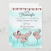 フラミンゴホリデーパーティー 招待状 (正面/裏面)