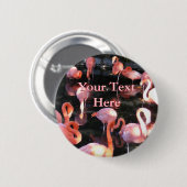 フラミンゴボタン 缶バッジ (正面&裏面)