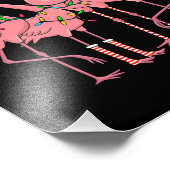 フラミンゴメリークリスマスおもしろいフラミンゴ恋人の贈り物 フォトプリント            (角)