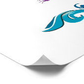 フラミンゴモチーフデザイン ポスター (角)