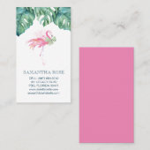 フラミンゴヤシ葉のトロピカル 名刺 (正面/裏面)