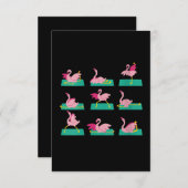フラミンゴヨガポーズメディテーショントレーニングエクササイズ エンクロージャーカード (正面/裏面)