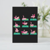 フラミンゴヨガポーズメディテーショントレーニングエクササイズ サンキューカード (スタンド正面)