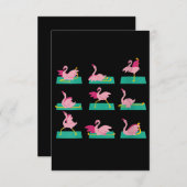 フラミンゴヨガポーズメディテーショントレーニングエクササイズ サンキューカード (正面/裏面)