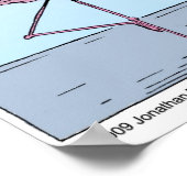 フラミンゴヨガ ポスター (角)