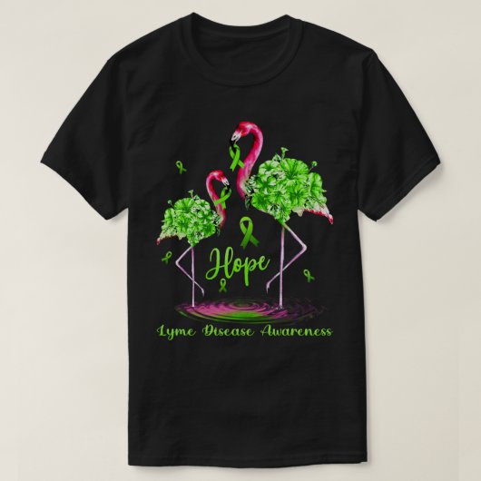 フラミンゴライム病認識度 Tシャツ (デザイン正面)