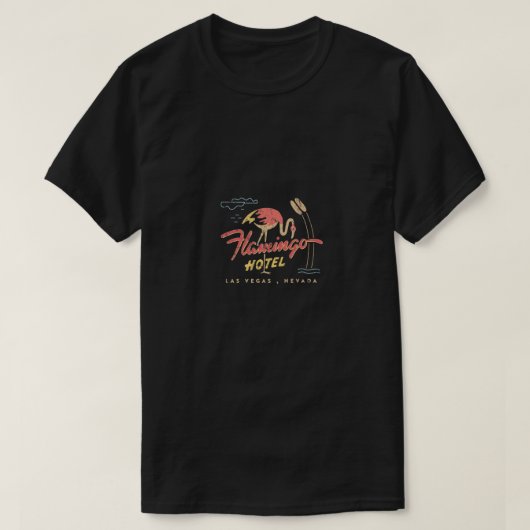 フラミンゴラスベガスホテルカジノレトロヴィンテージプレム Tシャツ (デザイン正面)