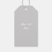 フラミンゴラブサンキュー文字バックグレーギフトラベル ギフトタグ (裏面)