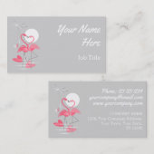 フラミンゴラブスリムサイド名刺 名刺 (正面/裏面)