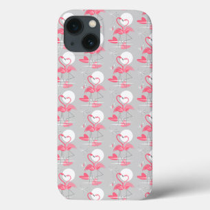 フラミンゴラブタイリングiPadケース iPhone 13ケース