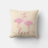 フラミンゴラブバレンタイン クッション (正面)