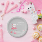 フラミンゴラブブライダルシャワー紙プレート ペーパープレート (パーティー)