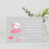 フラミンゴラブランドスケープ両面文字 招待状 (スタンド正面)