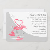 フラミンゴラブラージムーンダブル文字 招待状 (裏面)