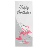 フラミンゴラブラージムーンハッピーバースデーワイン ワインギフトバッグ (裏面)