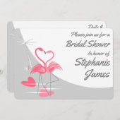 フラミンゴラブラージムーンブライダルシャワー招待 招待状 (正面/裏面)