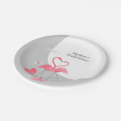 フラミンゴラブラージムーンブライダルシャワー紙 ペーパープレート (アングル)