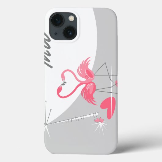 フラミンゴラブラージムーンモノグラムIPadケース Case-Mate iPhoneケース (裏面)