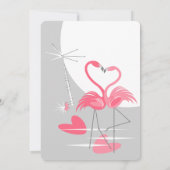 フラミンゴラブラージムーン結婚式招待状 招待状 (裏面)