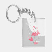 フラミンゴラブ大月キーチェーンアクリル広場 キーホルダー (正面左)