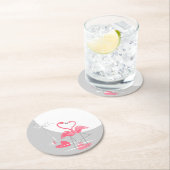 フラミンゴラブ大月コースターラウンド ラウンドペーパーコースター (インサイチュ)