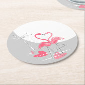 フラミンゴラブ大月コースターラウンド ラウンドペーパーコースター (アングル)