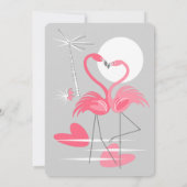 フラミンゴラブ結婚式招待状 招待状 (裏面)