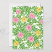 フラミンゴルアウ(ハワイ式宴会)トロピカル第1誕生日招待状 招待状 (裏面)