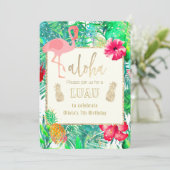 フラミンゴルアウ(ハワイ式宴会)パーティー 招待状 (スタンド正面)