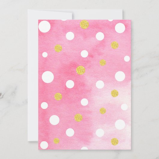 フラミンゴルアウ（ハワイ式宴会）最初の誕生日パーティの招待状 招待状 (裏面)