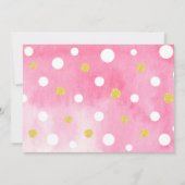 フラミンゴルアウ(ハワイ式宴会)最初の誕生日パーティの招待状 招待状 (裏面)