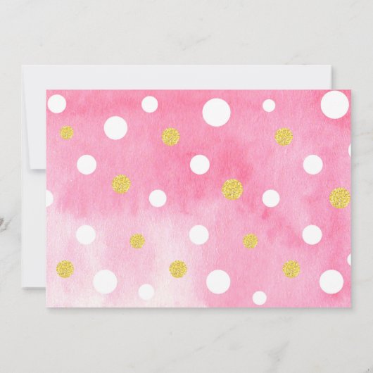 フラミンゴルアウ(ハワイ式宴会)最初の誕生日パーティの招待状 招待状 (裏面)