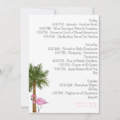 フラミンゴレッツフラミングルバチェロレッテ 招待状 (裏面)