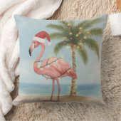フラミンゴレトロクリスマス枕 クッション (ブランケット)