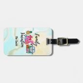 フラミンゴロードトリップから海サイドファミリーバケーション  ラゲッジタグ (正面横)