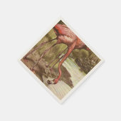 フラミンゴヴィンテージイラストレーション スタンダードカクテルナプキン (角)