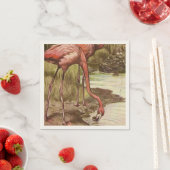 フラミンゴヴィンテージイラストレーション スタンダードカクテルナプキン (インサイチュ)