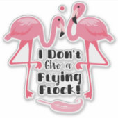 フラミンゴ与えの群は飛んでいるおらぬ シール (正面)