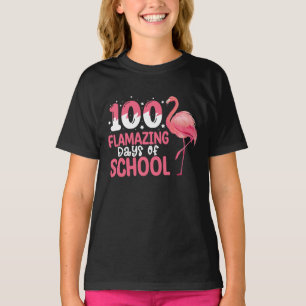 フラミンゴ先生のための100日目のフラマジングな学校生活 Tシャツ