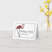 フラミンゴ公園のメッセージカード カード (黄色い花)