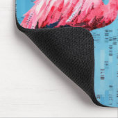 フラミンゴ動物の野鳥アートデコ絵を描ア マウスパッド (コーナー)