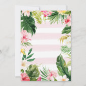 フラミンゴ卒業パーティー招待状カード 招待状 (裏面)