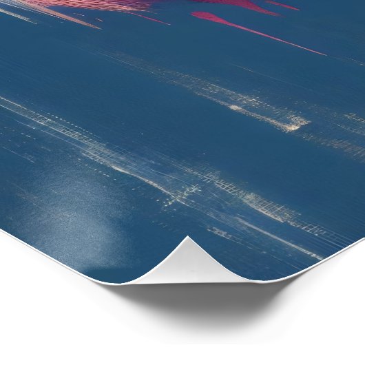 フラミンゴ印象主義絵を描の切り離し ポスター (コーナー)