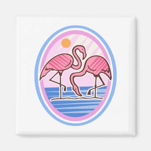 フラミンゴ双生児 マグネット (正面)