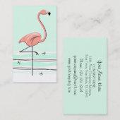フラミンゴ名刺(緑) 名刺 (正面/裏面)