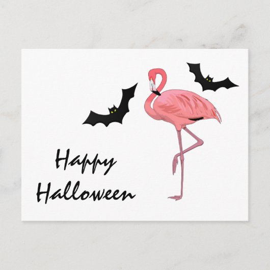 フラミンゴ吸血鬼ハロウィン ポストカード (正面)