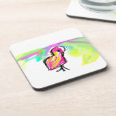 フラミンゴ喜び コースター (左側)